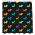 thumbnail image 3 of Ambesonne Dog Lover Shower Curtain, Terrier Silhouettes, 69"Wx75"L, Multicolor, 3 of 3