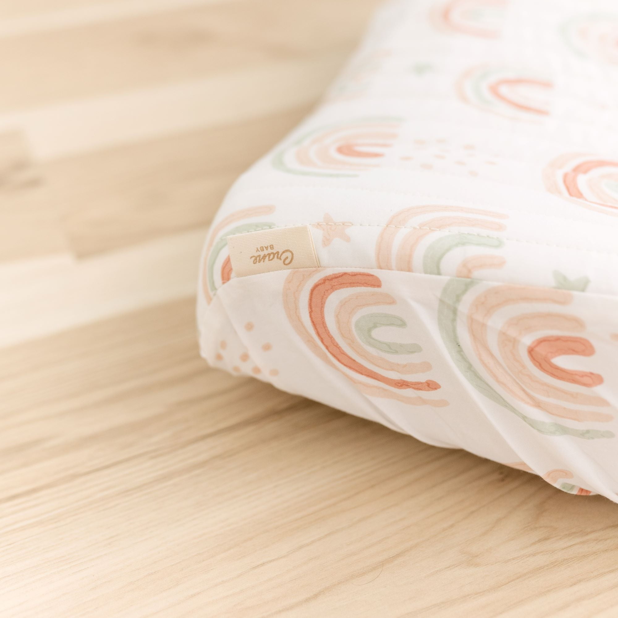 Crane Baby Changing Pad Cover, 100% Cotton Sateen Exterior Change Pad Cover, Boho Rainbow, 16" x 32", Fitted Changing Pad Covers, Changing Table Pad Cover For Nursery, Baby Registry or Shower Gift