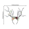 thumbnail image 7 of Slccxzc Floral Deer Antler Headband Forest Fairy Tree Branch Headpiece for Halloween Party, 7 of 7