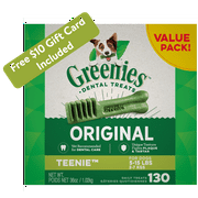 (Free $10 Gift Card) GREENIES Original TEENIE Natural Dental Dog Treats, 36 oz. Pack