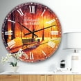 thumbnail image 2 of Designart 'Benches Covered in Winter Snow' French Country wall clock, 2 of 3