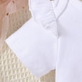 thumbnail image 5 of Kaprioy My First Easter Baby Girl Outfit Girls Clothes Short Sleeve Bunny Romper Plaid Bunny Egg Ruffle Skirt Dress Infant Easter Clothes, 5 of 8