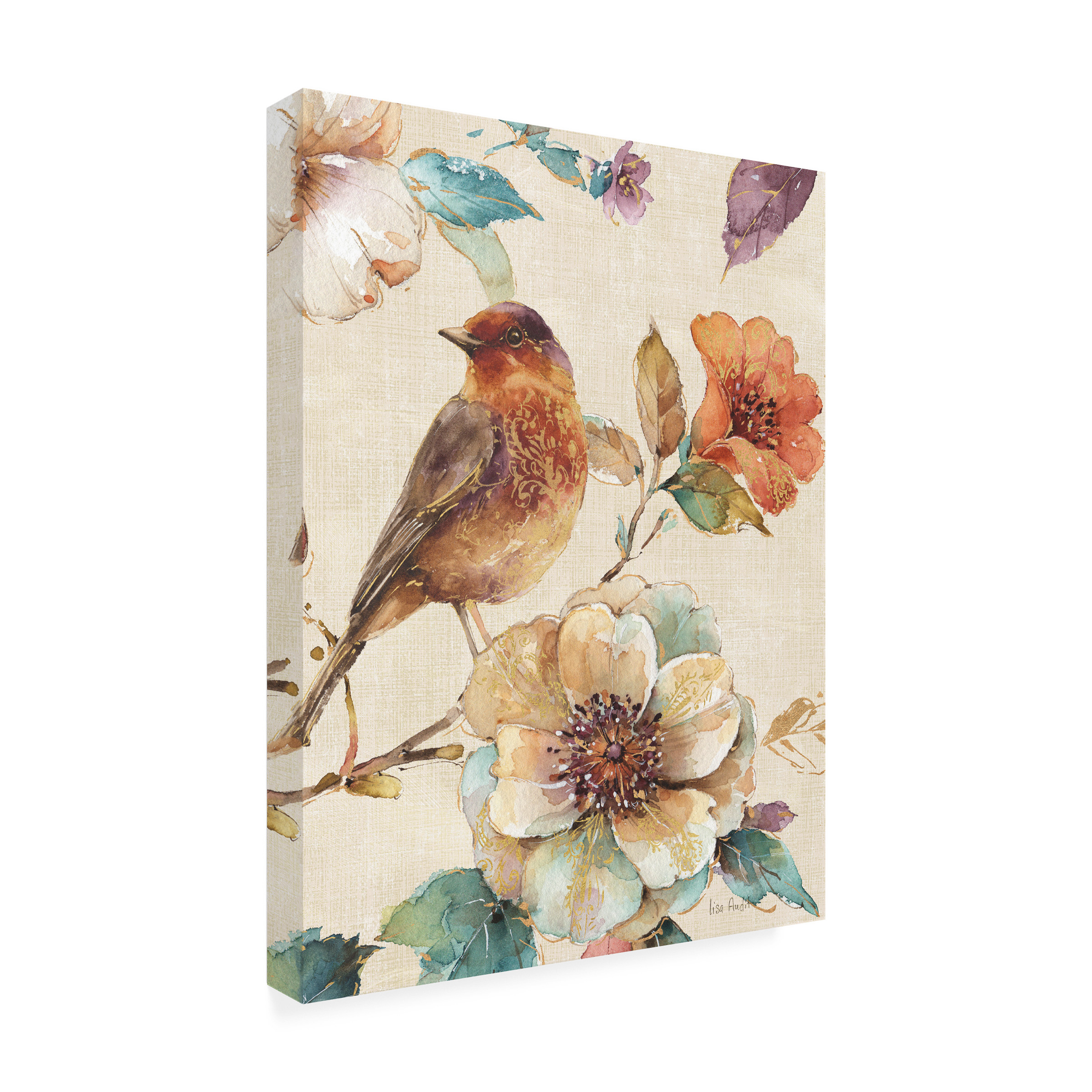 Trademark Fine Art "Spiced Nature II Linen Leaf" Canvas Art by Lisa Audit