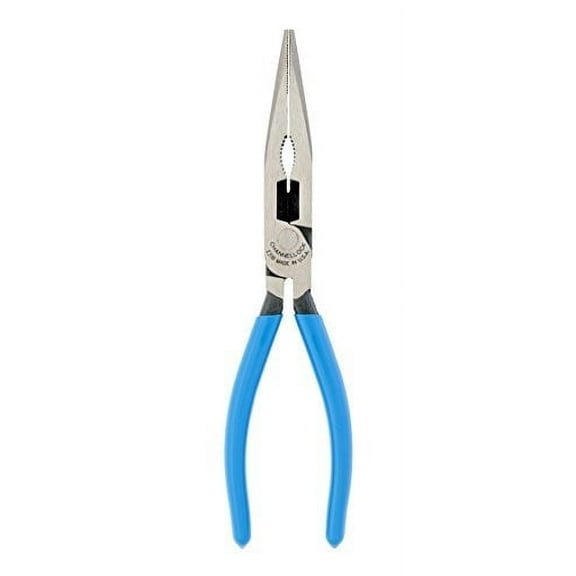 Channellock E318 8-Inch Long Nose Plier, Blue, Stainless, 8-Inch Combination
