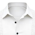 thumbnail image 4 of Stamzod Men's Button Down Shirts Short Sleeve Summer Beach Shirt Lace Hollow Out Casual Shirts for Men White B XXL, 4 of 4