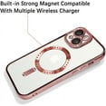 thumbnail image 2 of Case Made for iPhone 15 Plus 6.7 Inch [Built-in Camera Lens Protector] [Compatible with MagSafe] Anti-Scratch Shockproof Protective Slim Electroplated Case for Women Men - Pink, 2 of 6
