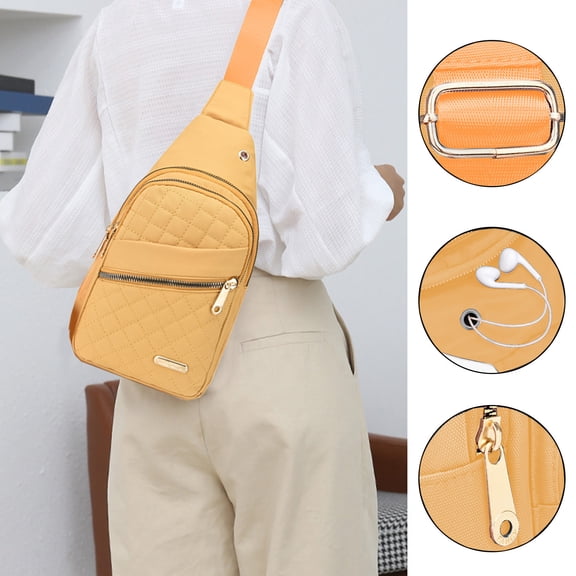 Byujiro Fashionable Chest Bag Shoulder Bag Large Capacity Crossbody Sling Bag with Data Hole for Travel, Outdoor Activities & Daily Use