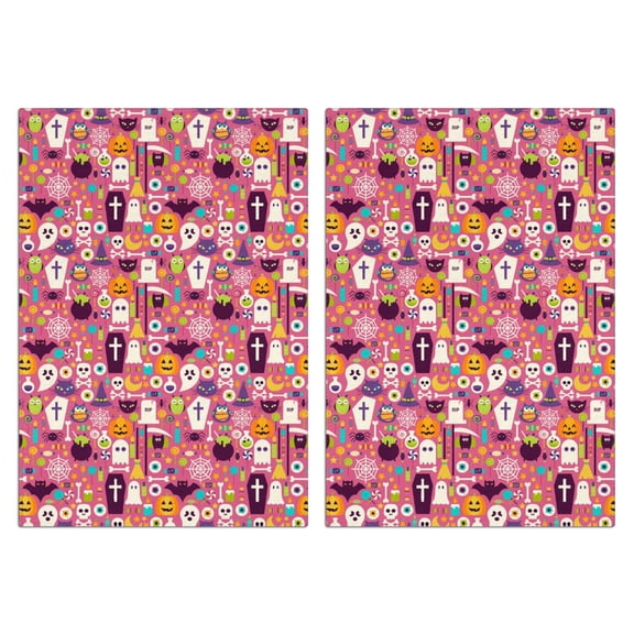 Hey Boo! Halloween Kitchen Towels Set of 2 with Ghosts & Bats, 18x26 Inch Absorbent Hand Towels - Spooky Dish Towels for Jack-o'-Lantern Season