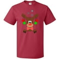 thumbnail image 3 of Inktastic Cute Christmas Reindeer with Red Nose, Ornaments and Bow Tie T-Shirt, 3 of 5