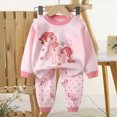 thumbnail image 2 of TOWED22 Toddler Infant Baby Girl Boy Outfits Long Sleeve Crewneck Tee Casual Joggers Pants 2pcs Fall Winter Clothes Clothing Set(Light Pink,4-5 Y), 2 of 5
