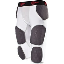 Cramer Lightning 7 Pad Football Girdle With Integrated Hip, Tailbone and Thigh Pads, Moisture-Wicking Fabric, Great Protection Without Impeding Athletic Performance, White, Large