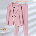 thumbnail image 3 of Traje profesional de manga larga para mujer, traje formal con pantalón, ropa de trabajo para entrevistas y ventas, otoño e invierno, 3 of 4