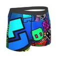 thumbnail image 2 of Sigee Geometry Dash (1) for Men's Cotton Panties Soft, Breathable, and Comfortable Boxer Briefs,Small, 2 of 7