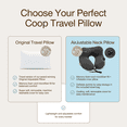 Coop Home Goods Adjustable Travel Pillow - 1 Camping Pillow and 1 Red ...
