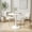 White, variant on Round Black MDF Dining Table with Pedestal Base - Mid-Century Modern Style for Kitchen & Living Room