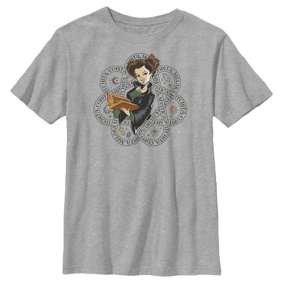 Boy's Hocus Pocus 2 Winifred Spell Book  Graphic Tee Athletic Heather X Large