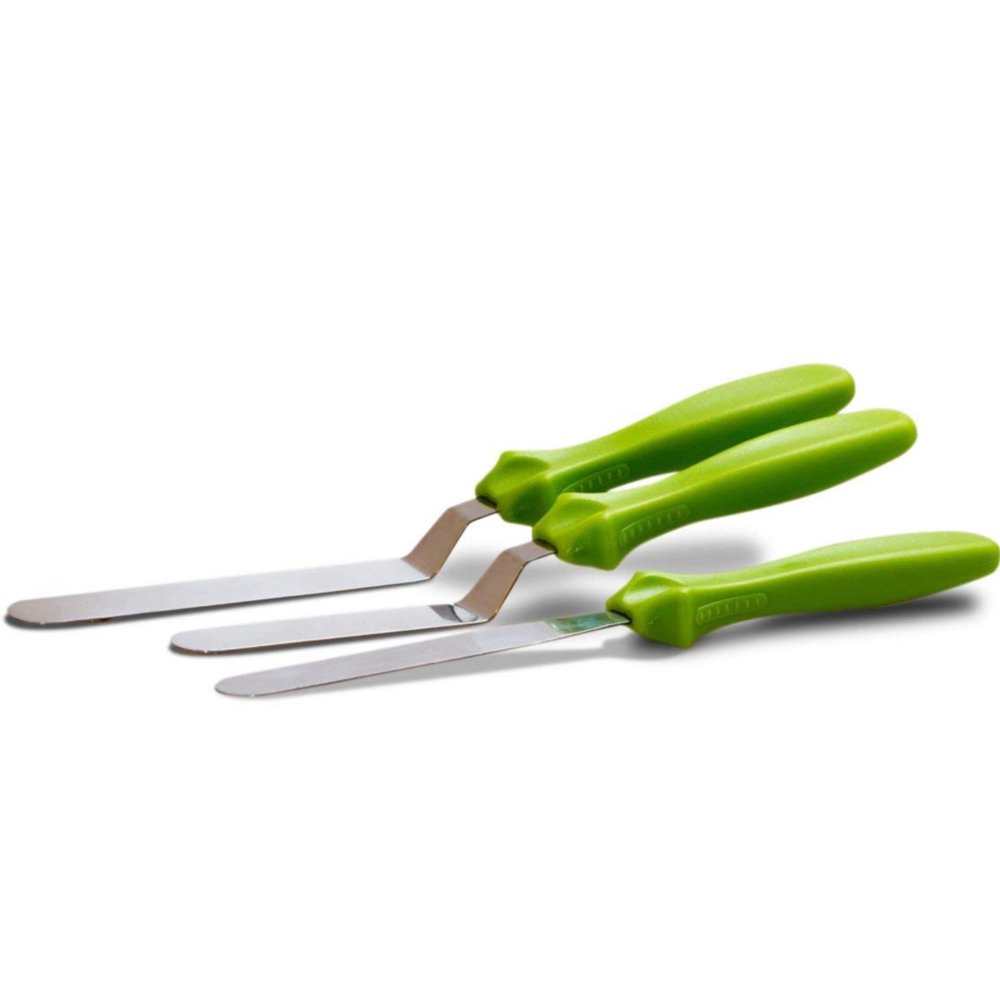 Cake Decorating Spatula Set, 2 Offset Spatulas & 1 Straight Icing