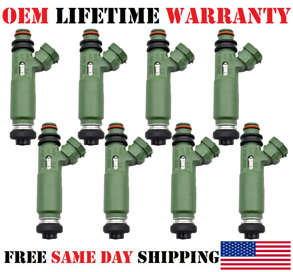 8x OEM Denso 2325066010 Fuel Injectors for 19932003 Toyota Land Cruiser 4.7L V8/Refurbished