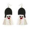 thumbnail image 3 of Pendientes Serie Xmas Pendientes De Tejido Serie De Navidad Regalos De Papá Noel Bohemio Para Mujeres Festivas Borla Negra Borla negra Magideal Pendientes Serie Xmas, 3 of 7