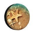 thumbnail image 1 of Fotbe Starfish And Seashell 1 Funda de Llanta de Repuesto con Estampado, Engrosada, Ajuste Universal para Jeep, Remolque, RV, SUV, Camión-17 inch, 1 of 6