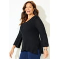 thumbnail image 3 of Catherines Women's Plus Size Shaker Stitch Pullover, 3 of 6