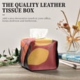 thumbnail image 4 of Autumn Leaves Orange Tissue Box Cover Leather Square Rectangle Tissue Box Holder for Bathroom Living Room Desk Office Decor, 4 of 7