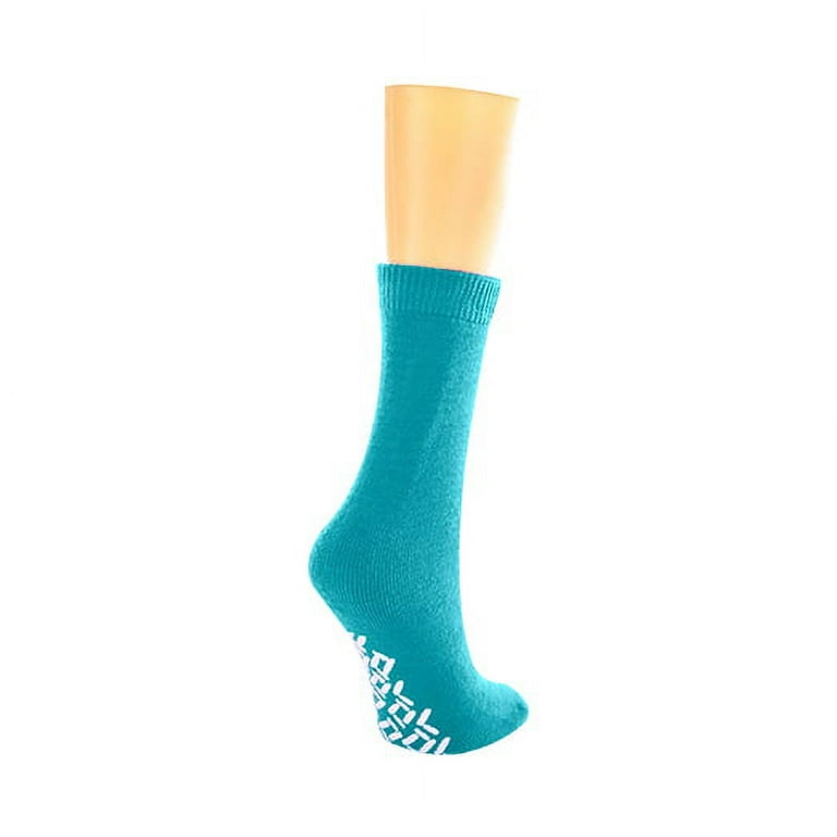 Women's Green, Blue, Maroon Original Crew Non-Slip Socks - 3 pairs -  Gripjoy Socks