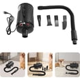 thumbnail image 5 of Professional Pet Hair Dryer for Dogs & Cats, Adjustable Speed Electric Pet Grooming Blower with 4 Nozzles - Pet Drying Machine for Grooming, Bathing & Shedding Control, Black, 5 of 7