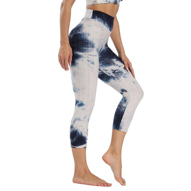 EQWLJWE Yoga Pants for Women Ruched Butt Lifting Yoga Capris