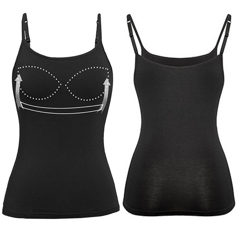 Black Thin Strap Stretch Camisole With Wrap Style Front: Women's Luxury  Camisoles