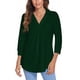 thumbnail image 1 of Sexy Dance Top de mujer con manga 3/4 y blusa holgada con cuello en V, 1 of 7