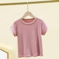 thumbnail image 2 of Razzly Little Boys Tee Kid,Solid Color Boys Short Sleeve T Shirts Crew Neck Cotton Kids T-Shirts Child Athletic T Shirt Boys Shirts Boys Summer(Pink,5-6 Years), 2 of 4