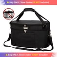 thumbnail image 4 of Bolsa para olla de cocción lenta HOMEST para olla de cocción lenta de 6 a 8 cuartos, bolsa de viaje aislante con forro fácil de limpiar, estuche de transporte con compartimento superior con cremallera, 4 of 5