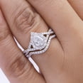 thumbnail image 2 of 1 1/10 Carat Pear & Round Shape IGI Certified Lab Grown Diamond Halo Infinity Bridal Set Engagement Ring For Women In 10K Solid Yellow Gold Jewelry (1.10 Cttw) - 7, 2 of 5