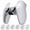 Clear White, variant on PlayVital Pure Series Dockable Model Anti-Slip Silicone Cover Skin for ps5 Controller, Soft Rubber Grip Case for ps5 Wireless Controller Fits with Charging Station with 6 Thumb Grip Caps - Black