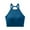 Blue, variant on Kovlvoll Built in Bra Tank Tops for Women Sleeveless Summer Comfy Ribbed Solid Color Crop Top Racerback Tanks
