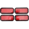 thumbnail image 1 of YISITIAN Car Rectangular Reflector, 4pcs Rectangular Reflector Safety ABS Reflective Sticker Universal for Car Motorcycle Parts (Red) CA919-3255, 1 of 9
