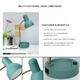 thumbnail image 4 of Mainstays LED Gooseneck Desk Lamp with Catch-All Base & AC Outlet, Aqua, 4 of 12