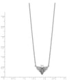 thumbnail image 2 of 14K White Gold necklace Cable Themed Diamond Round 18 in 14 mm 1, 2 of 2