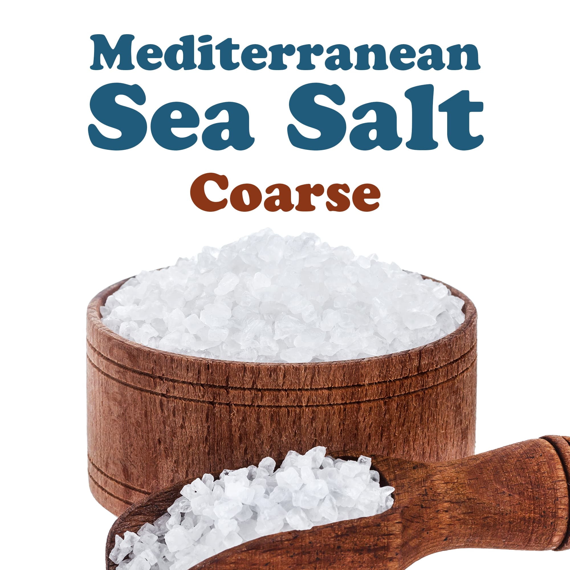 Coarse Mediterranean Sea Salt, 12 Pounds — Kosher, Raw, Vegan — by Food to Live