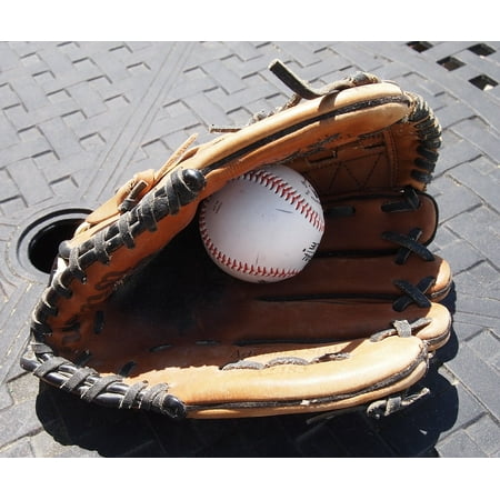 - Framed Art for Your Wall Sports Ball Shadow Catch Baseball Glove Equipment 10x13 Frame