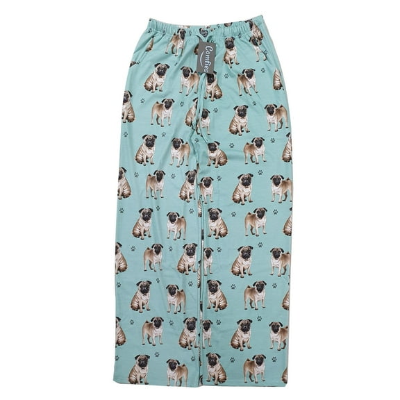 E & S Imports Women's #01 Pug Dog Lounge Pants - Pajama Pants Pajama Bottoms - Medium