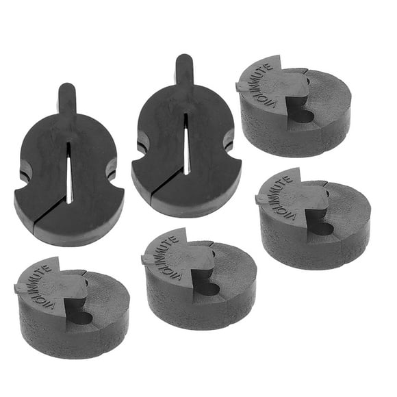 HAMPPLIES 6Ud Silenciadores Para Violín De Goma Negros Accesorios Para Silenciosa Con Protección Duradera