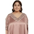 thumbnail image 4 of Oussum Plus Size Embroidered Kaftan Dresses for Women Long Solid Caftan Dress, 4 of 7