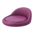 thumbnail image 4 of Taburete redondo para silla, repuesto de asiento, cómodo accesorio de cocina con respaldo bajo, fácil de limpiar, de cuero PU Púrpura, 4 of 8