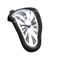 thumbnail image 2 of Melting Clock Retro Decorative Electroplated Metal Paint Desk Table Clock, Sturdy Movement, Housewarming Present for Relatives, Best for Office, Plastic, 2 of 8