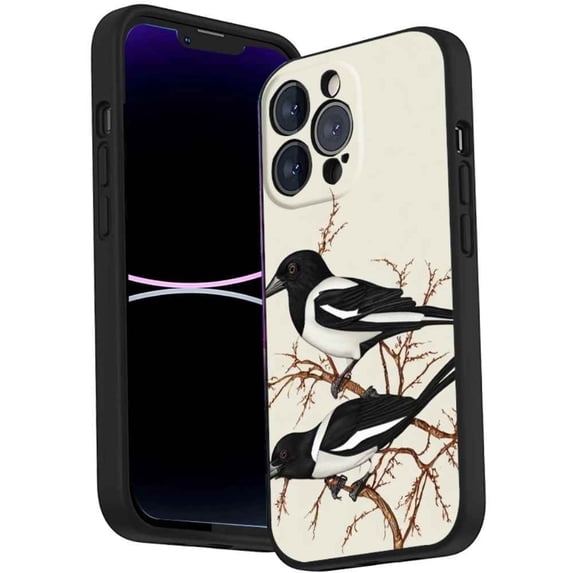 Compatible with iPhone 14 Pro Phone Case, Magpie-6 Case Silicone Protective for Teen Girl Boy Case for iPhone 14 Pro
