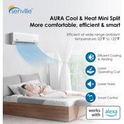 Senville 28000 BTU Mini Split Air Conditioner & Heat Pump Tri-Zone White