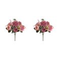 thumbnail image 2 of Kearding Ramo de flores artificiales cabezas falsas rosas fiesta hogar autoensamblaje decorativo simulación manojo boda oscuro Rosa oscuro 2Conjunto, 2 of 6