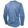 thumbnail image 6 of TOWED22 Men's Henley Shirts Long Sleeve Fashion Casual Tee Basic Lightweight T-Shirt(Blue,XXL), 6 of 6